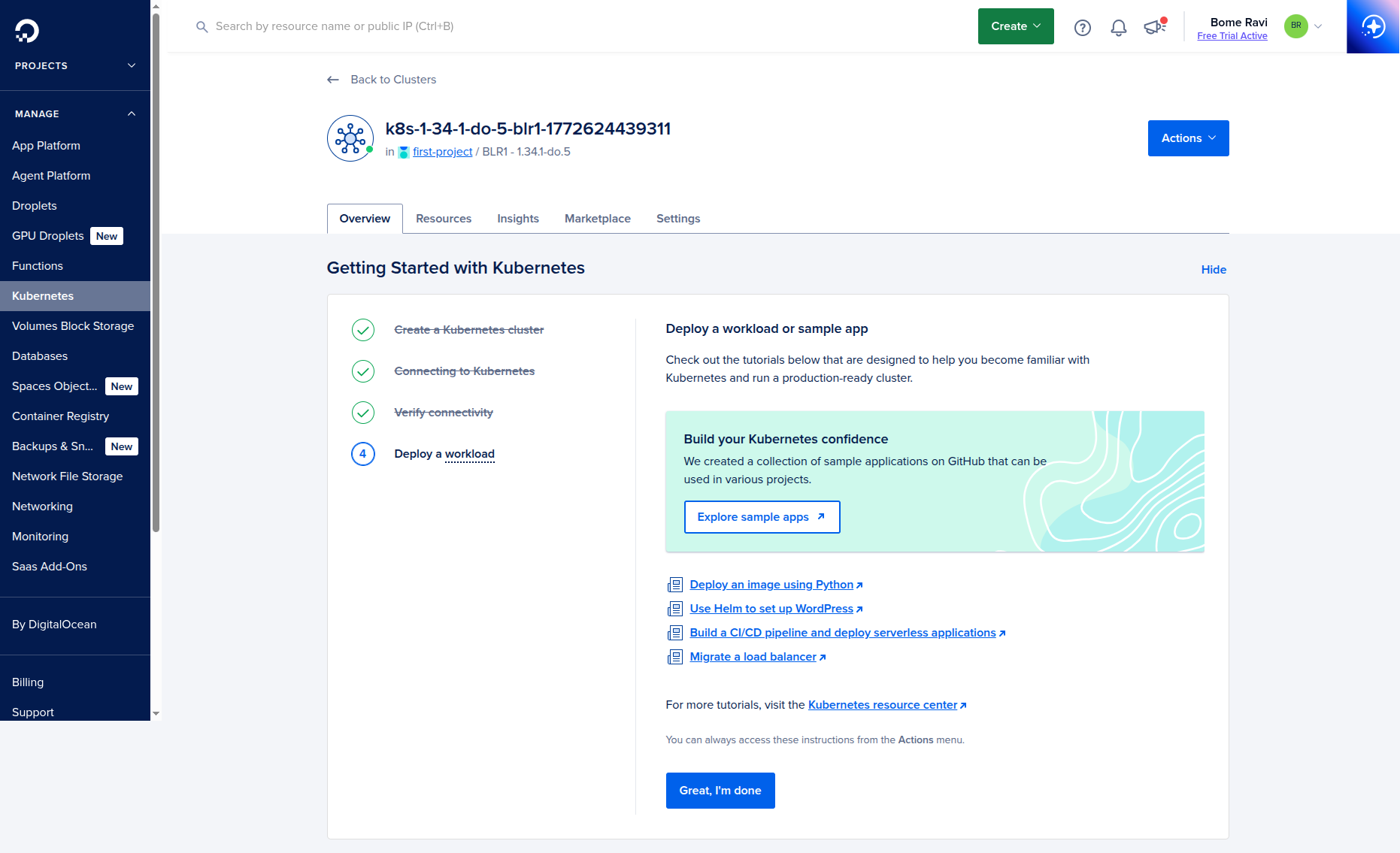 Step 6 - Deployment complete